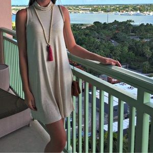 Tan Turtleneck Dress